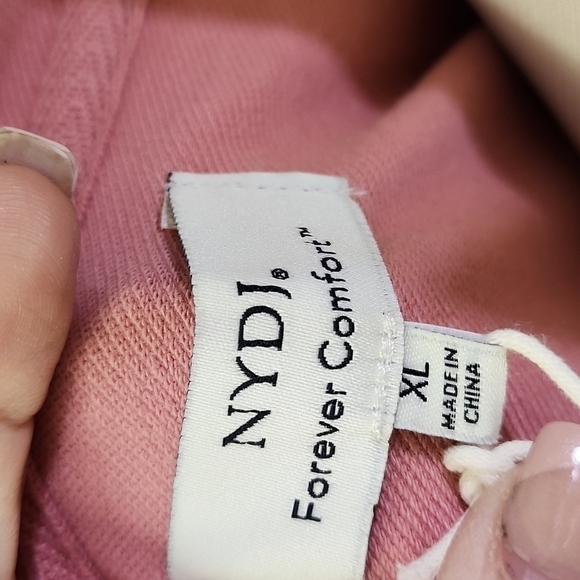 NYDJ Forever Comfort Laced Trimmed Hoodie Size XL - Picture 6 of 8